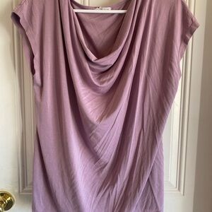 Maurices Soft Purple Drape Neck Blouse